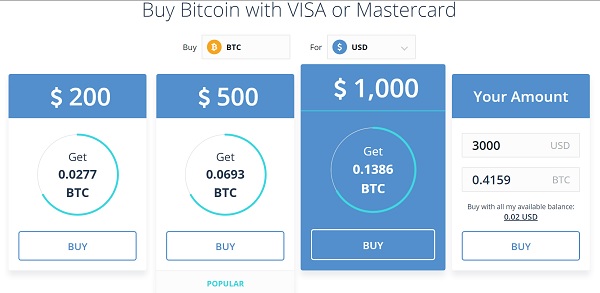 buy bitcoin with visa or mastercard